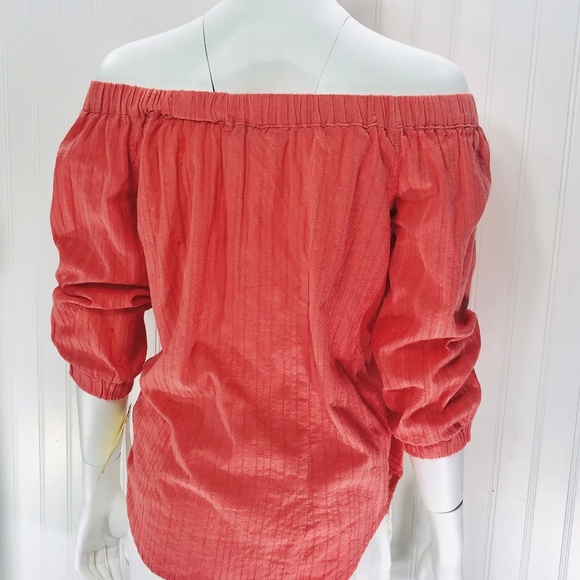 Tropical Palm Tree Peach Small Democracy Top Shirt - Picture 4 of 8